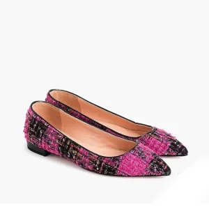 ⭐️ J. Crew Pointed-toe flats in tweed
