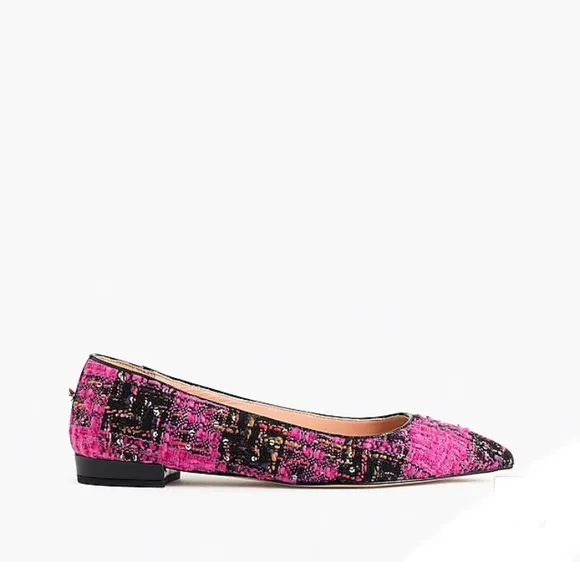 ⭐️ J. Crew Pointed-toe flats in tweed
