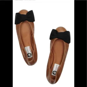 - Lanvin Grosgrain Bow-detailed Ballet Flats