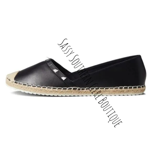 🆕⭐ Madden Girl black studded espadrilles