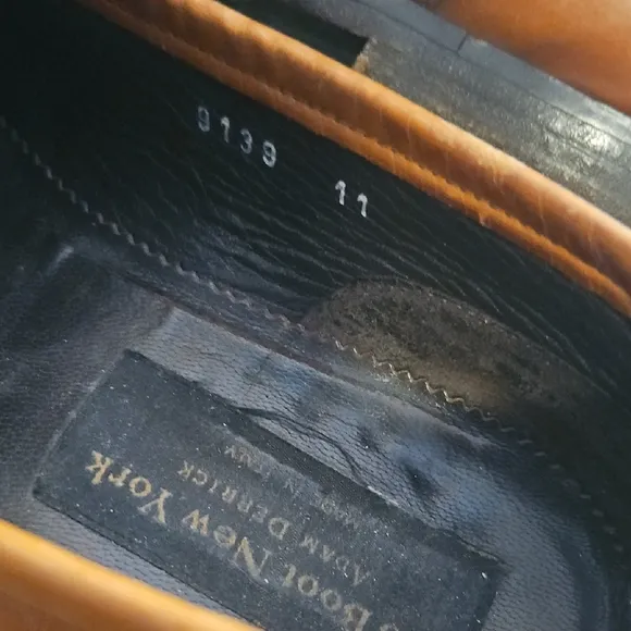 Adam Derrick To Boot Brown Leather Slip-On Loafers