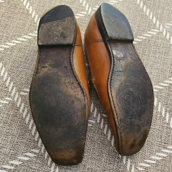 Adam Derrick To Boot Brown Leather Slip-On Loafers