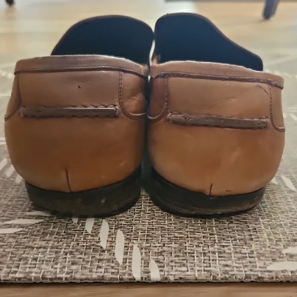 Adam Derrick To Boot Brown Leather Slip-On Loafers