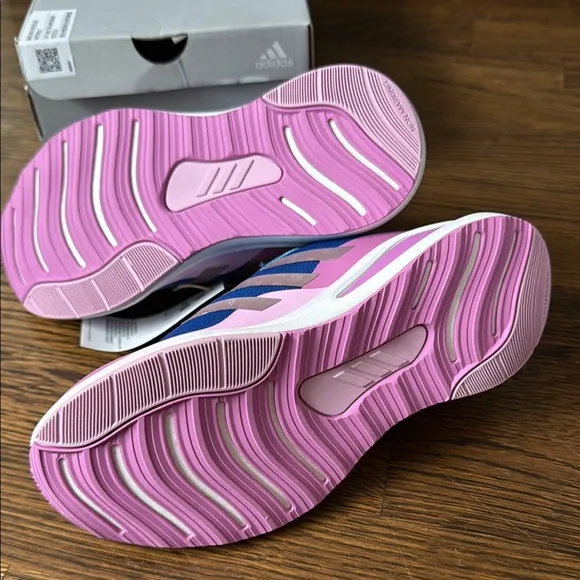 Adidas Blue and Pink Sneakers with Velcro Closure