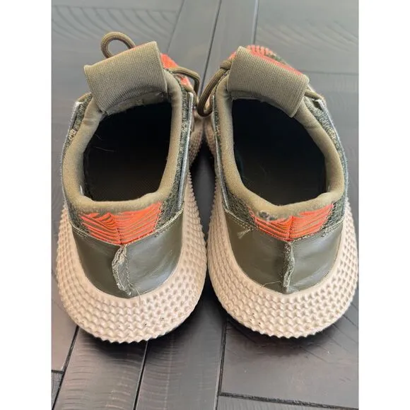 Adidas Prophere Sneakers Olive Green Orange Athletic Running Shoes Size 6