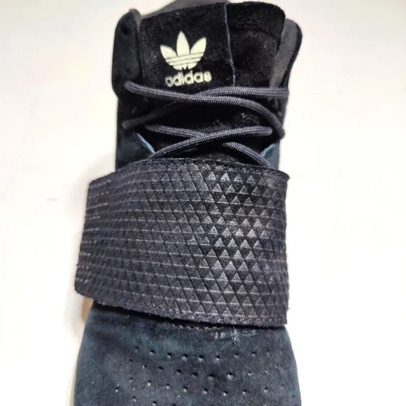 Adidas Tubular Invader High Top Black Strap Suede Sneakers Men's Size 9