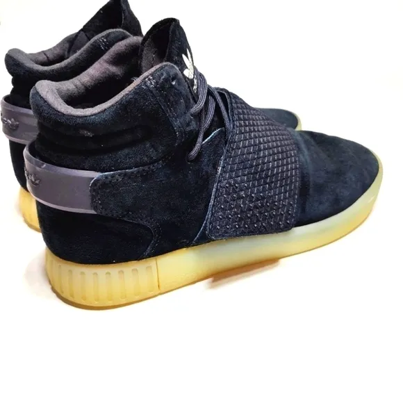 Adidas Tubular Invader High Top Black Strap Suede Sneakers Men's Size 9
