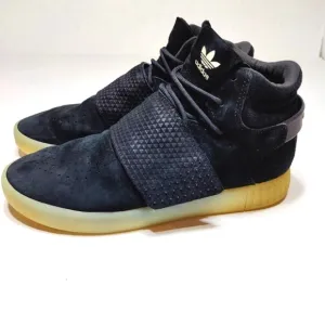 Adidas Tubular Invader High Top Black Strap Suede Sneakers Men's Size 9