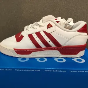 Adidas White and Red Classic Sneakers