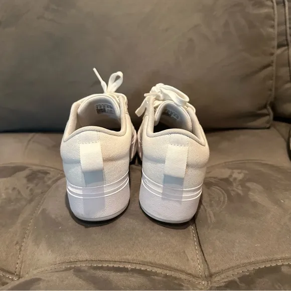 Adidas White Platform Sneakers with Chunky Sole