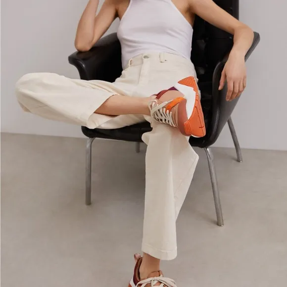 Adolfo Domínguez Sz 37 Colorful Chunky Sneakers white orange brown