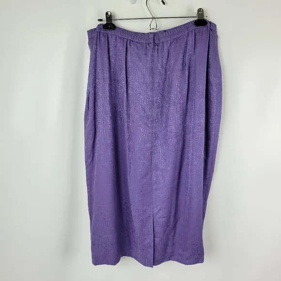 Adrianna Pappel 100% Silk Short Sleeve Suit Sz 18 Vintage NWOT