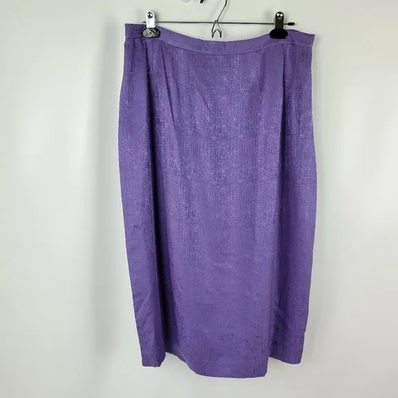 Adrianna Pappel 100% Silk Short Sleeve Suit Sz 18 Vintage NWOT