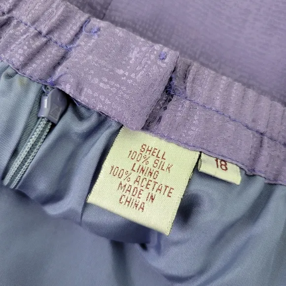 Adrianna Pappel 100% Silk Short Sleeve Suit Sz 18 Vintage NWOT