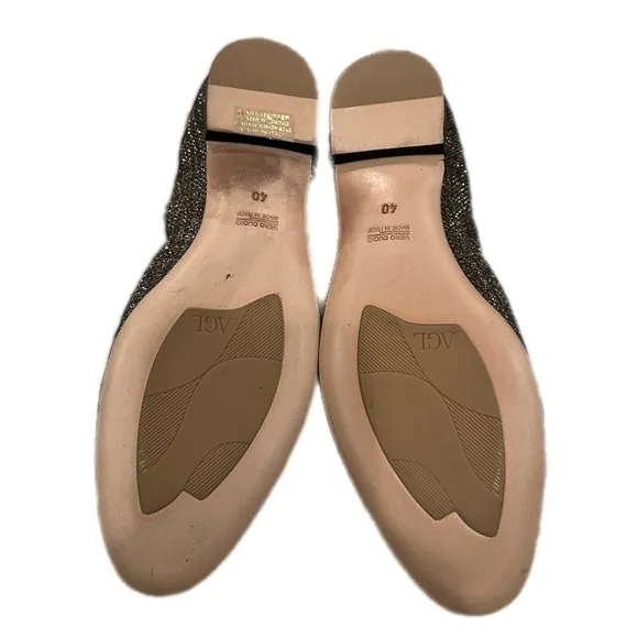 AGL Ballet gold and black flats