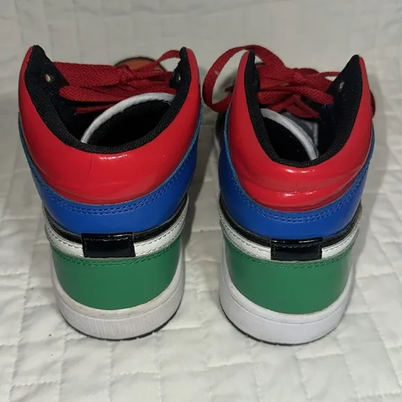 Air Jordan 1 Mid Multi Patent Multicolor High-Top Sneakers Men’s 7 Women’s 8.5