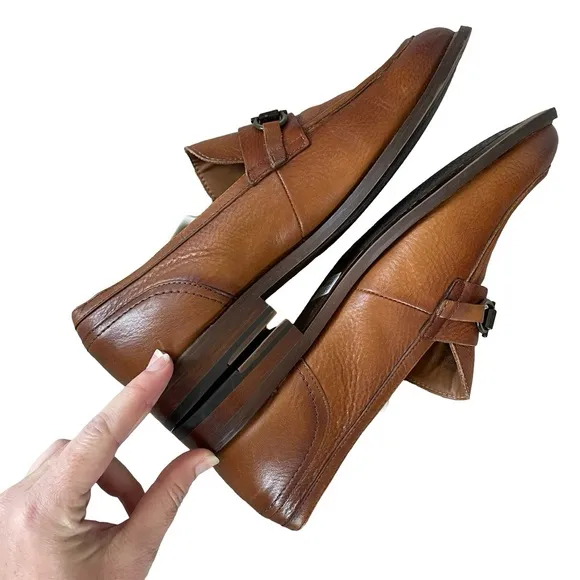 ALDO Schergerflex Dress Bit Loafer Cognac Leather Flexible Slip On Men's Size 9
