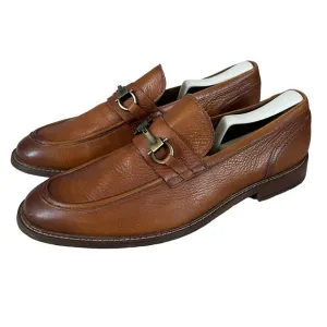 ALDO Schergerflex Dress Bit Loafer Cognac Leather Flexible Slip On Men's Size 9