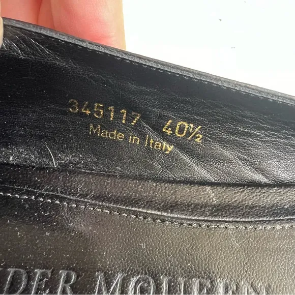Alexander McQueen black flats size 10.5