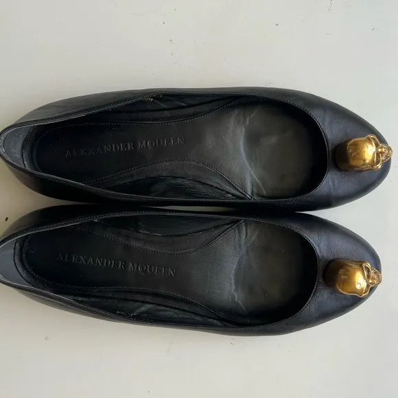 Alexander McQueen black flats size 10.5