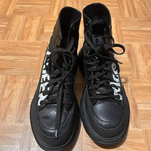 Alexander McQueen Black High-Top Sneakers GC