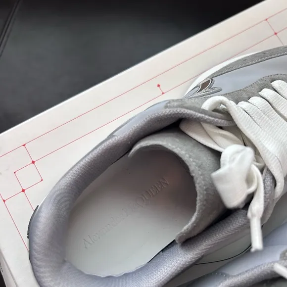 Alexander McQueen Gray and Silver Men’s Sneakers