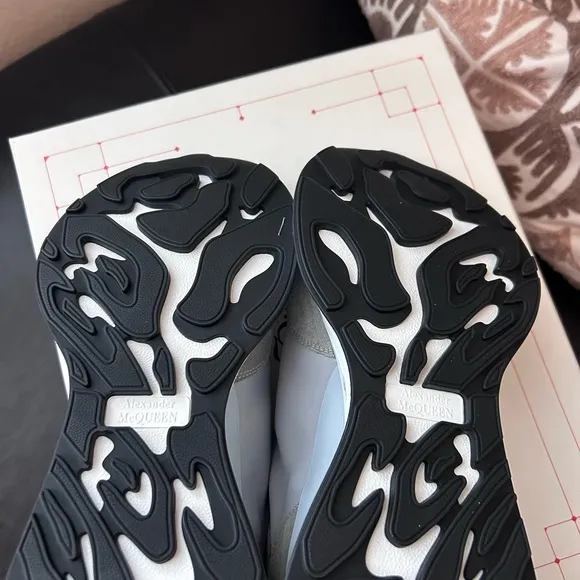 Alexander McQueen Gray and Silver Men’s Sneakers