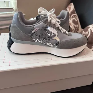 Alexander McQueen Gray and Silver Men’s Sneakers