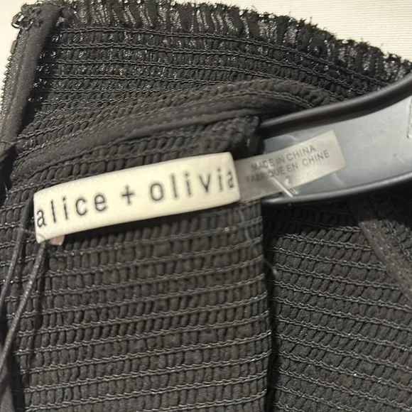 Alice and Olivia Barrett Sleeveless Black Mini Dress Size 2