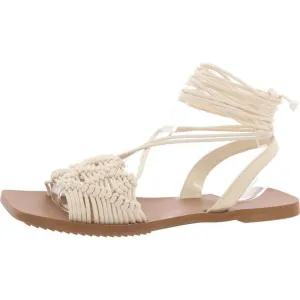 All Saints Womens Donna Ivory Strappy Leather Strappy Sandals New