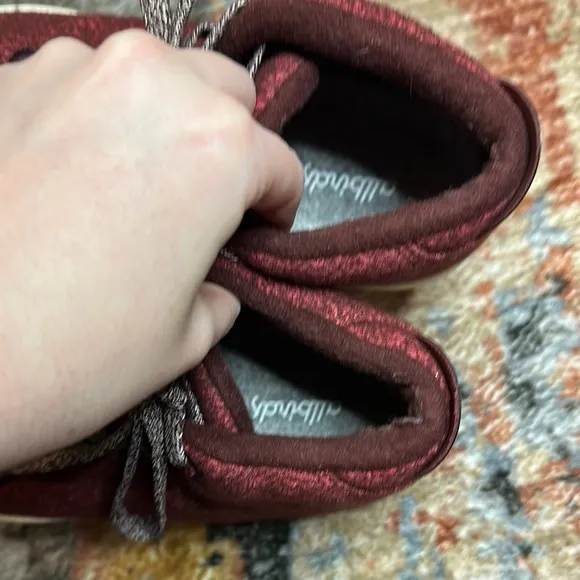 Allbirds Piper Merino Wool Hazy Burgundy High Top Sneakers with Gray Laces
