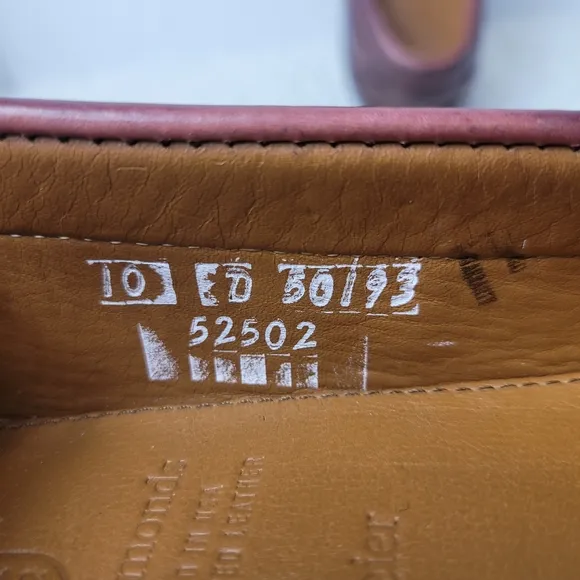 Allen Edmond Schreier Dress Penny  Loafers Men 10 D Brown Leather Tassel 50193