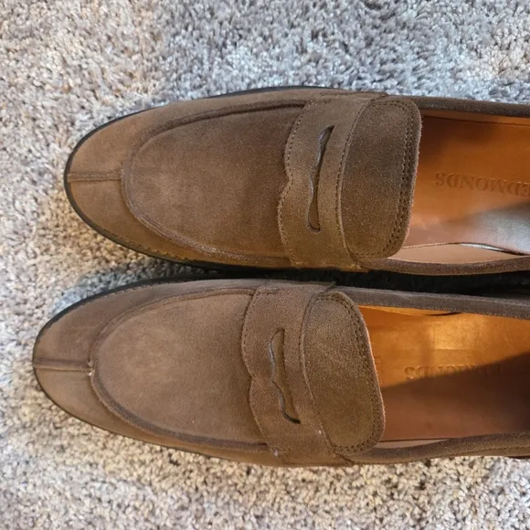 Allen Edmonds Brown Suede Penny Loafers
