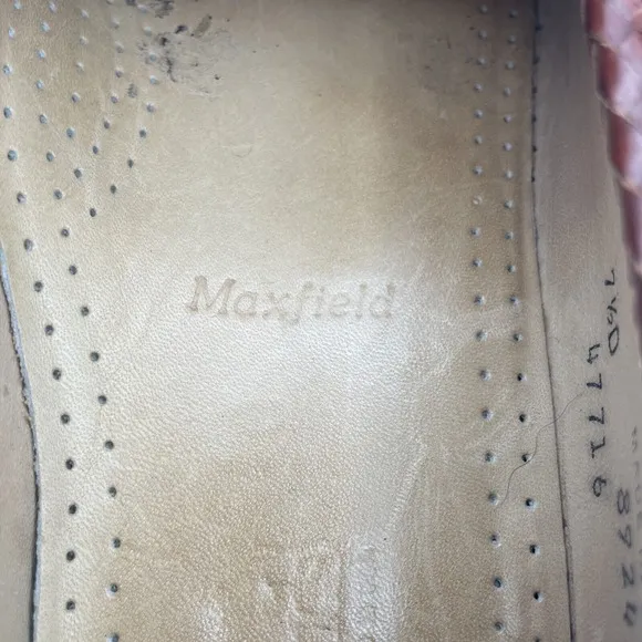 Allen Edmonds Maxfield 7.5D Chili Leather Tassel Weave Loafers USA Vintage