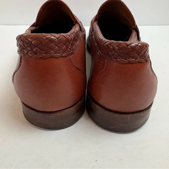 Allen Edmonds Maxfield Brown Leather Dress Loafer Tassel Slip-on Mens 12 D