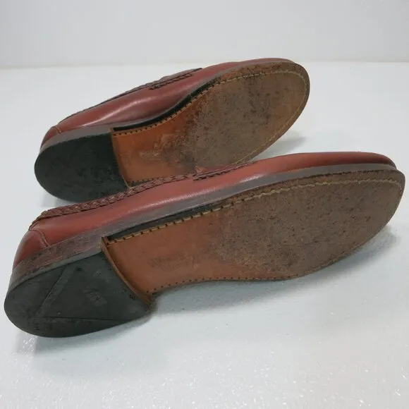 Allen Edmonds Maxfield Strap Tassel Leather Dress Loafers Men's Footwear Sz 9 D