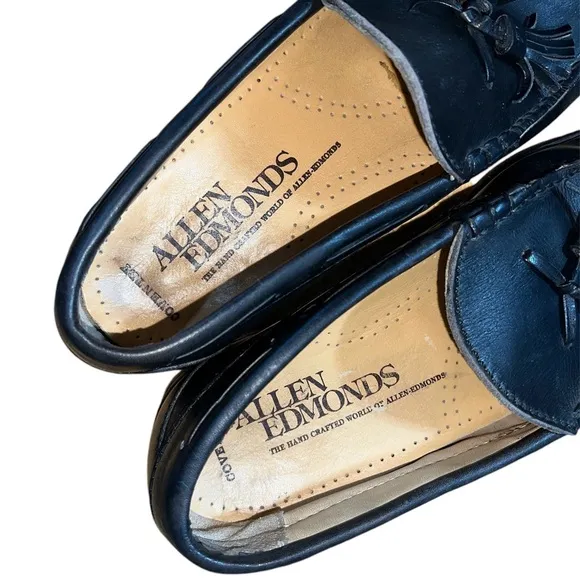 Allen Edmonds Men’s Coventry Loafers Size 8 Black Leather Dress Slip On Shoes