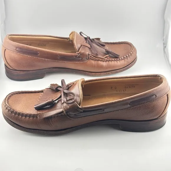 Allen Edmonds Men's Loafers With Tassel Brown Leather Prep Preppy Sz 9