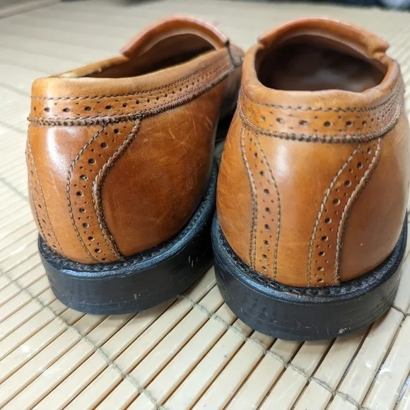 ALLEN EDMONDS Men's SIZE 11B 5059 BRIDGETON KILTIE TASSEL DRESS BROWN LOAFERS. 2