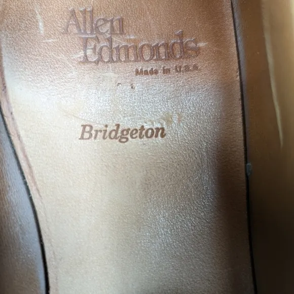 ALLEN EDMONDS Men's SIZE 11B 5059 BRIDGETON KILTIE TASSEL DRESS BROWN LOAFERS. 2