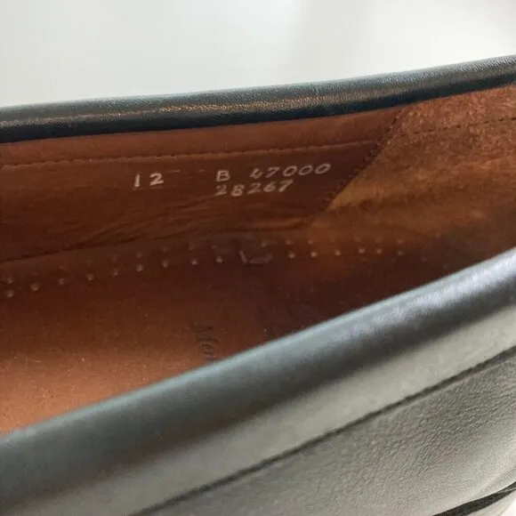 ALLEN EDMONDS Paxton Black Leather Penny Loafers Slip-on Dress Shoes Size 12