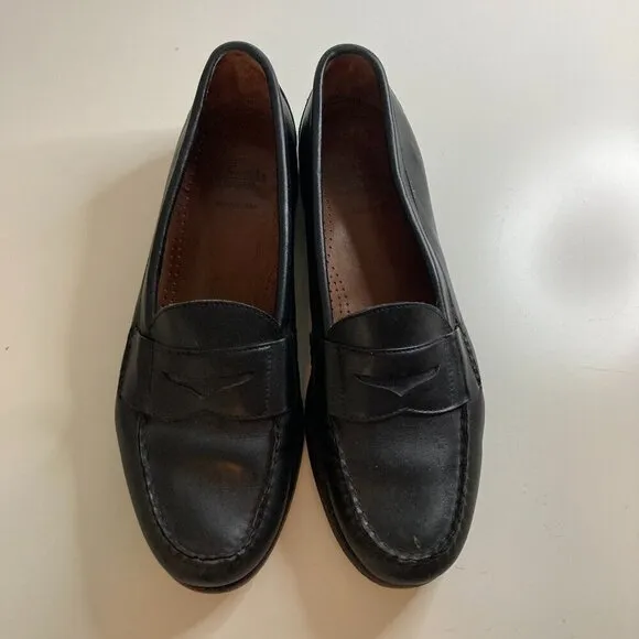 ALLEN EDMONDS Paxton Black Leather Penny Loafers Slip-on Dress Shoes Size 12