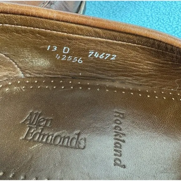 ALLEN EDMONDS Rockland‎ Men's Brown Leather Penny Loafer Shoes 42556 - SIZE 13 D