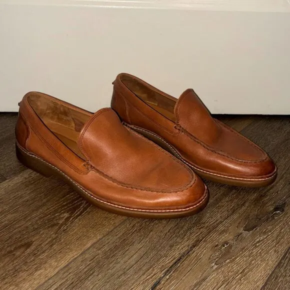 Allen Edmonds Wilder Brown Leather Loafers Classic Slip-On Dress Shoes 11.5 EEE