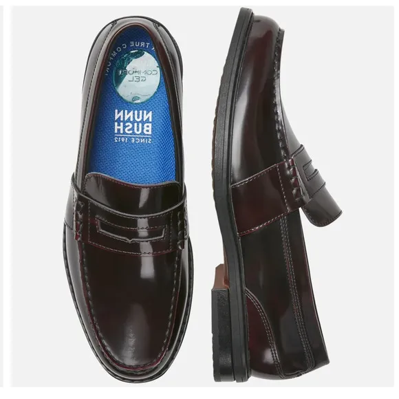 &quot;Nunn Bush Lincoln Moc Toe Penny Loafers, Size 8W&quot;