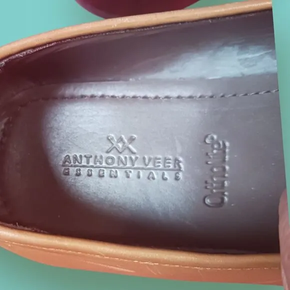 Anthony Veer Essentials Mens Gerry Penny Loafers Walnut Color Size 8.5