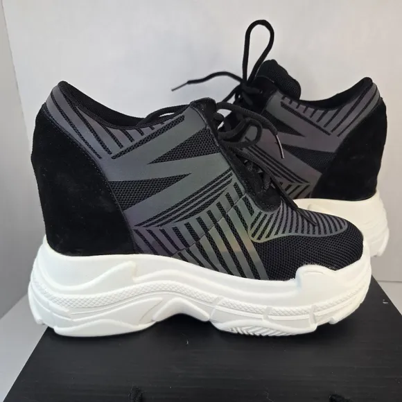 Anthony Wang Chunky Platform Sneakers Blueberry-04 Black Size 9 NWB