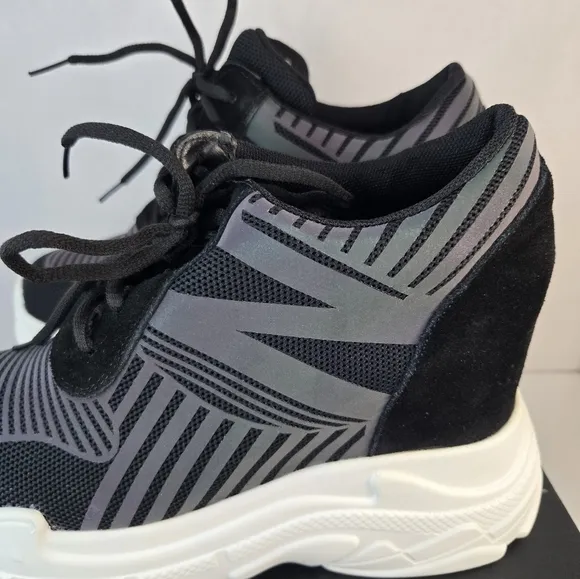 Anthony Wang Chunky Platform Sneakers Blueberry-04 Black Size 9 NWB