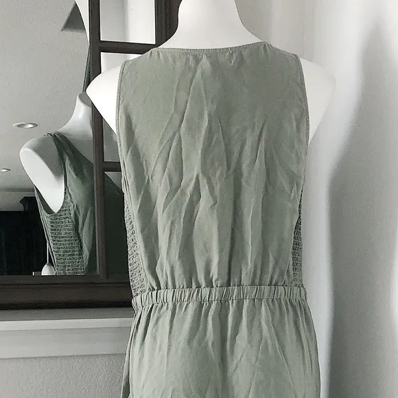 Anthropologie’s Cloth &amp; Stone Dress Button Front Maxi Green Size M New w/o Tag