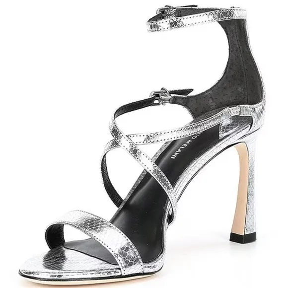 Antonio Melani Hadley Strappy Metallic Leather Sandals